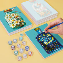 Cargar imagen en el visor de la galería, Mini Pintar por números 15x20cm (6 piezas) - Serie Botellas de Vidrio Mágicas