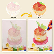 Cargar imagen en el visor de la galería, Mini Pintar por números 15x15cm (6 piezas) - Serie Postres Dulces 1