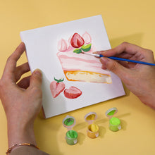 Cargar imagen en el visor de la galería, Mini Pintar por números 15x15cm (6 piezas) - Serie Postres Dulces 2