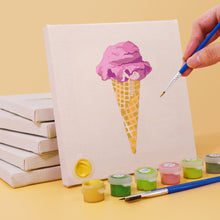 Cargar imagen en el visor de la galería, Mini Pintar por números 15x15cm (6 piezas) - Serie Postres Dulces 3