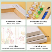 Cargar imagen en el visor de la galería, Mini Pintar por números 15x20cm (6 piezas) - Arquitectura Europea y Flores