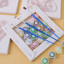 Cargar imagen en el visor de la galería, Mini Pintar por números 15x15cm (6 piezas) - Serie Rosa Roja San Valentín 1