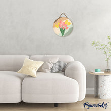 Cargar imagen en el visor de la galería, Pintar por Números en Disco de Madera - Ramo de tulipanes