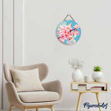 Cargar imagen en el visor de la galería, Pintar por Números en Disco de Madera - Flor de cerezo