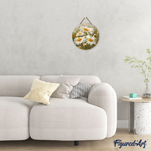 Cargar imagen en el visor de la galería, Pintar por Números en Disco de Madera - Margaritas