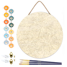 Cargar imagen en el visor de la galería, Pintar por Números en Disco de Madera - Margaritas