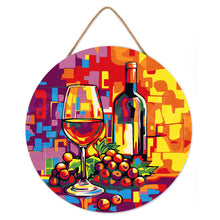 Cargar imagen en el visor de la galería, Pintar por Números en Disco de Madera - Vino y uvas