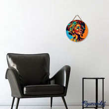 Cargar imagen en el visor de la galería, Pintar por Números en Disco de Madera - Reina Africana Pop Art