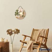 Cargar imagen en el visor de la galería, Pintar por Números en Disco de Madera - Mujer y ramo de flores