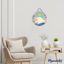 Cargar imagen en el visor de la galería, Pintar por Números en Disco de Madera - Monte Fuji