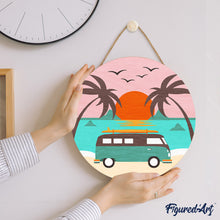 Cargar imagen en el visor de la galería, Pintar por Números en Disco de Madera - Malibú