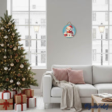 Cargar imagen en el visor de la galería, Pintar por Números en Disco de Madera - Perrito navideño
