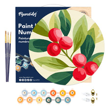 Cargar imagen en el visor de la galería, Pintar por Números en Disco de Madera - Arándanos rojos