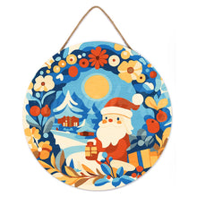 Cargar imagen en el visor de la galería, Pintar por Números en Disco de Madera - Corona y Papá Noel