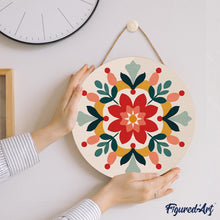 Cargar imagen en el visor de la galería, Pintar por Números en Disco de Madera - Mandala de invierno