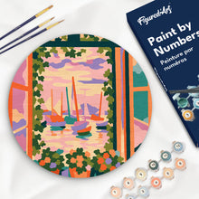 Cargar imagen en el visor de la galería, Pintar por numeros Figured'Art - Pintar por Números en Disco de Madera - La ventana abierta - Matisse