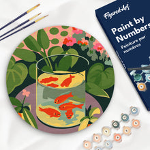 Cargar imagen en el visor de la galería, Pintar por numeros Figured'Art - Pintar por Números en Disco de Madera - Los peces rojos - Matisse