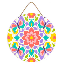 Cargar imagen en el visor de la galería, Pintar por Números en Disco de Madera - Mandala de mariposa