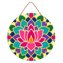 Cargar imagen en el visor de la galería, Pintar por Números en Disco de Madera - Mandala de loto