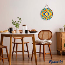 Cargar imagen en el visor de la galería, Pintar por Números en Disco de Madera - Mandala cítrico