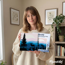 Cargar imagen en el visor de la galería, Mini Pintura por Números 20x20cm con bastidor Ciervos y paisajes majestuosos
