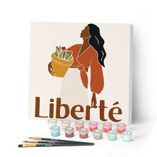 Cargar imagen en el visor de la galería, Mini Pintar por Números 20x20cm con bastidor Libertad