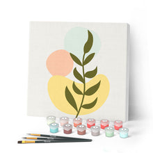 Cargar imagen en el visor de la galería, Mini Pintar por Números 20x20cm con bastidor Planta
