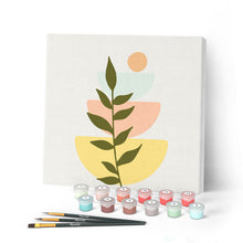 Cargar imagen en el visor de la galería, Mini Pintar por Números 20x20cm con bastidor Planta 2