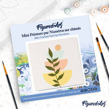 Cargar imagen en el visor de la galería, Mini Pintura por Números 20x20cm con bastidor Planta 2