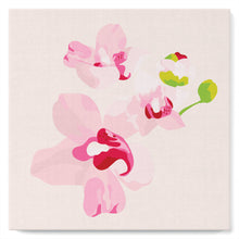 Cargar imagen en el visor de la galería, Mini Pintura por Números 20x20cm con bastidor Flores de orquídeas