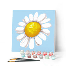 Cargar imagen en el visor de la galería, Mini Pintar por Números 20x20cm con bastidor Bonita margarita