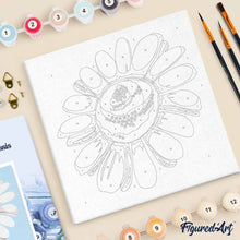 Cargar imagen en el visor de la galería, Mini Pintura por Números 20x20cm con bastidor Bonita margarita