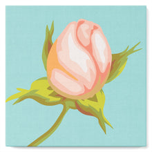 Cargar imagen en el visor de la galería, Mini Pintura por Números 20x20cm con bastidor Flor de botón