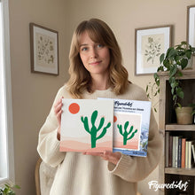 Cargar imagen en el visor de la galería, Mini Pintura por Números 20x20cm con bastidor Cactus
