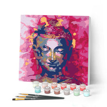 Cargar imagen en el visor de la galería, Mini Pintar por Números 20x20cm con bastidor Buda Precioso