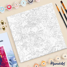 Cargar imagen en el visor de la galería, Mini Pintura por Números 20x20cm con bastidor Buda Precioso