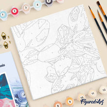 Cargar imagen en el visor de la galería, Mini Pintura por Números 20x20cm con bastidor Vegetación 2