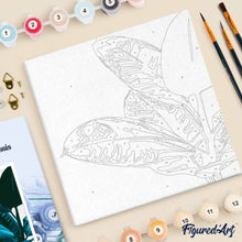 Cargar imagen en el visor de la galería, Mini Pintura por Números 20x20cm con bastidor Caucho