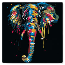 Cargar imagen en el visor de la galería, Mini Pintura por Números 20x20cm con bastidor Elefante