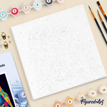 Cargar imagen en el visor de la galería, Mini Pintura por Números 20x20cm con bastidor Arte Pop Abstracto de Loros