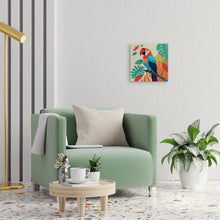 Cargar imagen en el visor de la galería, Mini Pintura por Números 20x20cm con bastidor Loro Tropical