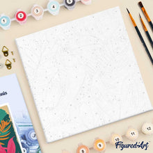 Cargar imagen en el visor de la galería, Mini Pintura por Números 20x20cm con bastidor Tucán Tropical