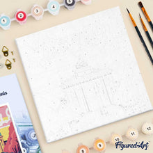 Cargar imagen en el visor de la galería, Mini Pintura por Números 20x20cm con bastidor Póster de Viaje Berlín