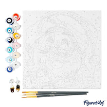 Cargar imagen en el visor de la galería, Mini Pintura por Números 20x20cm con bastidor - Santa Sonriente