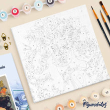 Cargar imagen en el visor de la galería, Mini Pintura por Números 20x20cm con bastidor - Reina de belleza floral