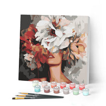 Cargar imagen en el visor de la galería, Mini Pintar por Números 20x20cm con bastidor - Bellezza Dietro i Fiori