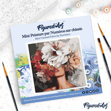 Cargar imagen en el visor de la galería, Mini Pintura por Números 20x20cm con bastidor - Bellezza Dietro i Fiori