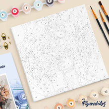 Cargar imagen en el visor de la galería, Mini Pintura por Números 20x20cm con bastidor - Bellezza Dietro i Fiori