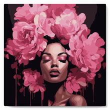 Cargar imagen en el visor de la galería, Mini Pintura por Números 20x20cm con bastidor - Corona di Peonie