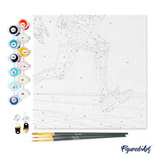 Cargar imagen en el visor de la galería, Mini Pintura por Números 20x20cm con bastidor - Póster Deportivo de Atletismo